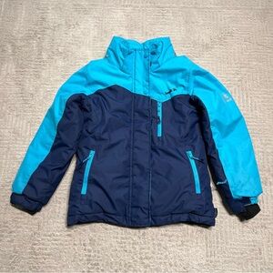 Kamik Insulated Ski Jacket Snow Jacket with snowskirt Kids Girls 7 122 - no hood